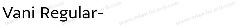 Vani Regular字体转换